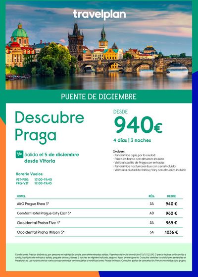 Ofertas de Viajes en Vecindario | Travelplan Descubre Praga  de Travelplan | 23/7/2024 - 14/9/2024