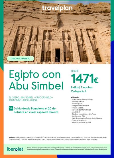 Ofertas de Viajes en Granadilla de Abona | Travelplan Egipto de Travelplan | 23/7/2024 - 21/9/2024