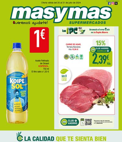 Ofertas de Hiper-Supermercados en Valdés | Folleto Masymas de Masymas | 25/7/2024 - 31/7/2024