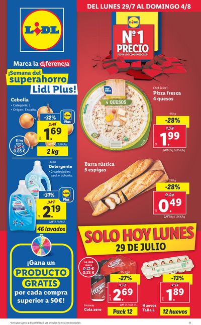 Ofertas de Hiper-Supermercados en Santa Eulària des Riu | ¡Semana del superahorro Lidl Plus! de Lidl | 29/7/2024 - 4/8/2024