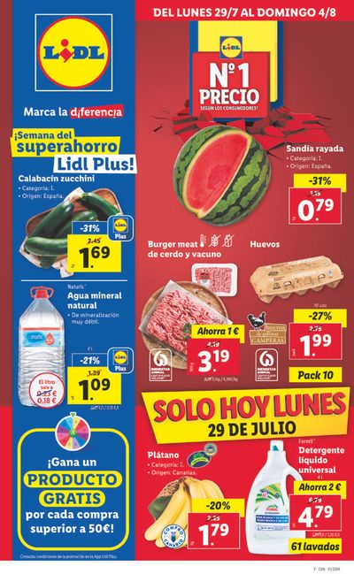 Ofertas de Hiper-Supermercados en Las Palmas de Gran Canaria | ¡Semana del superahorro Lidl Plus! de Lidl | 29/7/2024 - 4/8/2024