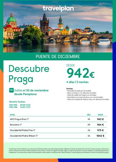 Ofertas de Viajes en Montcada i Reixac | Travelplan Praga de Travelplan | 24/7/2024 - 21/9/2024