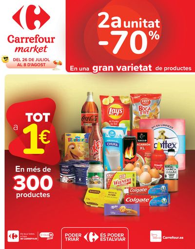 Catálogo Carrefour Market en Santa Coloma de Gramenet | 2ªud. Al -70% | 26/7/2024 - 8/8/2024