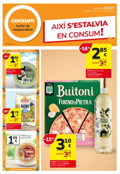 Catálogo Consum en Alcúdia de Crespins | AIXÍ S’ESTALVIA EN CONSUM!  | 25/7/2024 - 28/8/2024