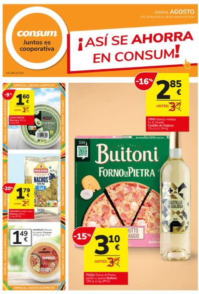 Catálogo Consum en Carcaixent | ¡Así se ahorra en Consum!  | 25/7/2024 - 28/8/2024