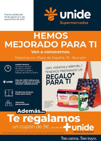 Catálogo Unide Supermercados en Polán | Hemos mejorado para ti ! UNIDE Supermercados Burujón | 29/8/2024 - 11/9/2024