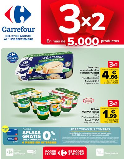 Catálogo Carrefour en Relleu | 3x2 en más de 5.000 productos | 27/8/2024 - 11/9/2024