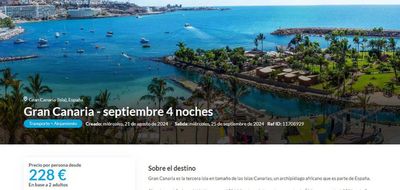 Catálogo Carrefour Viajes en Arahal | Gran Canaria desde 228€  | 23/8/2024 - 19/9/2024