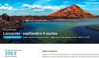 Catálogo Carrefour Viajes en Santa Perpetua de Mogoda | Lanzarote desde 358€  | 23/8/2024 - 10/9/2024