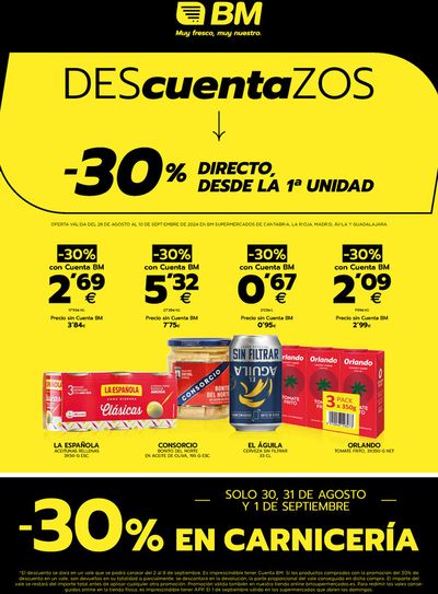 Catálogo BM Supermercados en Cobeña | Descuentazos | 28/8/2024 - 10/9/2024