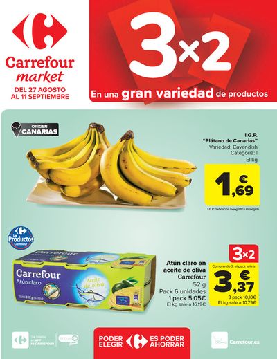 Catálogo Carrefour Market en Albacete | 3x2 en una gran variedad de productos | 27/8/2024 - 11/9/2024