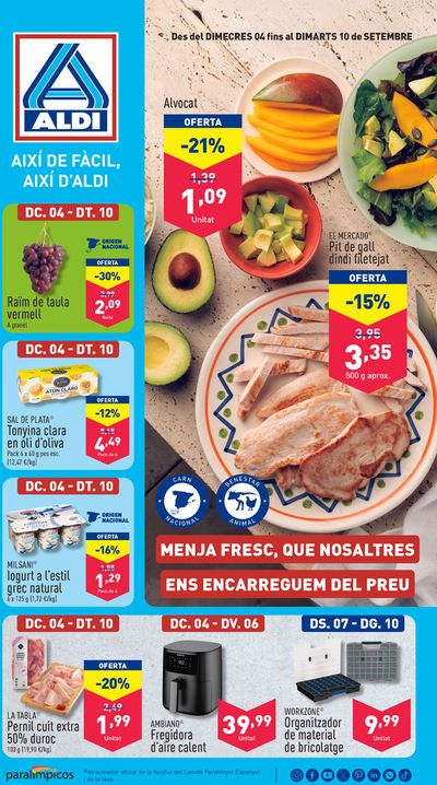 Catálogo ALDI en Cubelles | ¡Así de fácil, así de Aldi! | 4/8/2024 - 10/9/2024