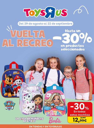 Ofertas de Vuelta al cole en Friol | Vuelta al recreo! Hasta un -30% en productos seleccionados de ToysRus | 29/8/2024 - 22/9/2024