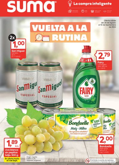 Catálogo Suma Supermercados en Pallejà | VUELTA A LA RUTINA | 28/8/2024 - 10/9/2024