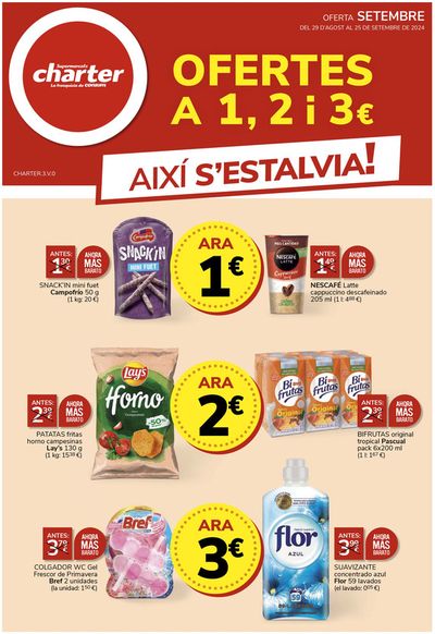 Catálogo Supermercados Charter en Valencia | OFERTES A 1, 2 i 3€ | 29/8/2024 - 25/9/2024