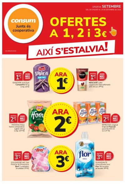 Catálogo Consum en Valencia | OFERTES A 1, 2 i 3€  | 29/8/2024 - 25/9/2024