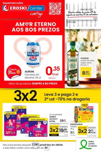 Catálogo Eroski en Vilagarcía de Arousa | Amor eterno aos bos prezos SUPERMERCADOS EROSKI CENTER | 29/8/2024 - 10/9/2024