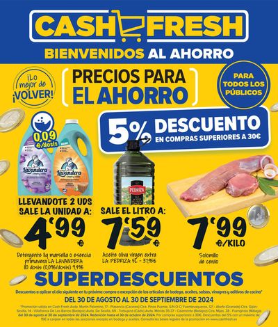 Catálogo Cash Fresh en Pizarra | Precios para el Ahorro | 30/8/2024 - 30/9/2024