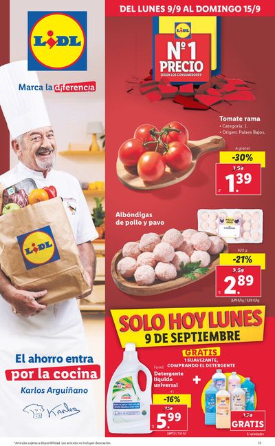 Catálogo Lidl en Relleu | Precio Nº1 | 9/9/2024 - 15/9/2024