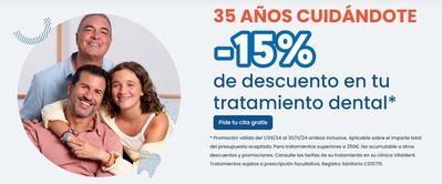 Ofertas de Salud y Ópticas en Santiponce | -15% de descuento en tu tratamiento dental de Vitaldent | 2/9/2024 - 30/11/2024