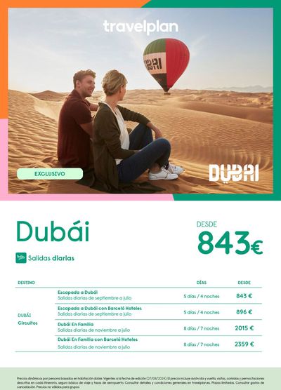 Ofertas de Viajes en Torremolinos | Travelplan DUBAI de Travelplan | 3/9/2024 - 15/9/2024