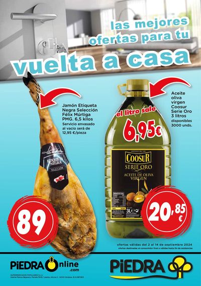 Catálogo Supermercados Piedra en Castelldefels | Las mejores ofertas para tu vuelta a casa | 3/9/2024 - 14/9/2024