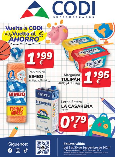 Catálogo Supermercados Codi en Dos Hermanas | Vuelta a Codi | 3/9/2024 - 30/9/2024