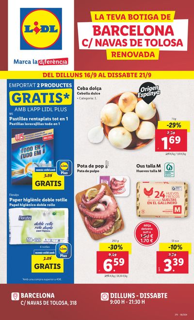 Catálogo Lidl en Santa Perpetua de Mogoda | Marca la diferencia Barcelona | 16/9/2024 - 22/9/2024