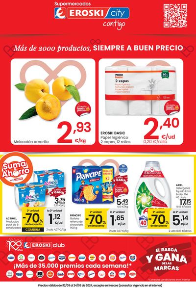 Ofertas de Hiper-Supermercados en Burgohondo | Más de 2000 productos, SIEMPRE A BUEN PRECIO de Eroski | 12/9/2024 - 25/9/2024