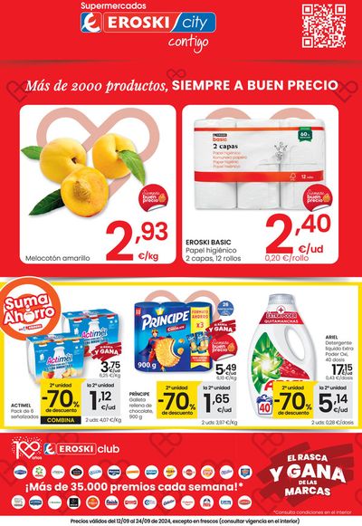 Ofertas de Hiper-Supermercados en Gójar | Más de 2000 productos, SIEMPRE A BUEN PRECIO de Eroski | 12/9/2024 - 24/9/2024