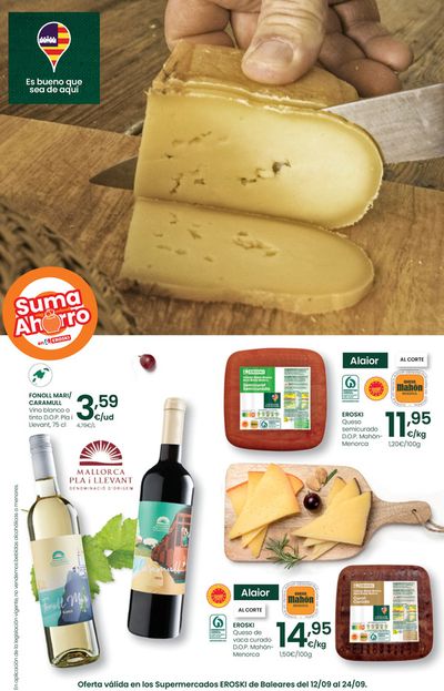 Ofertas de Hiper-Supermercados en Burgohondo | Suma Ahorro de Eroski | 12/9/2024 - 24/9/2024