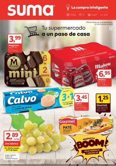 Catálogo Suma Supermercados en Huesca | Oferta válida del 11 de Septiembre al 1 de Octubre de 2024 | 11/9/2024 - 1/10/2024