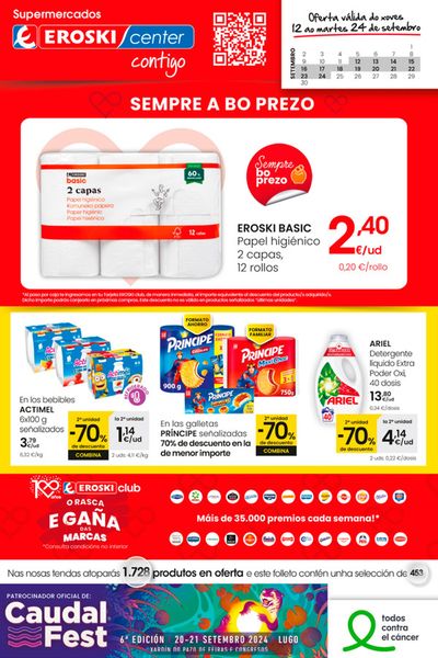 Ofertas de Hiper-Supermercados en Aguas de Busot | Sempre a bo prezo  de Eroski | 12/9/2024 - 24/9/2024