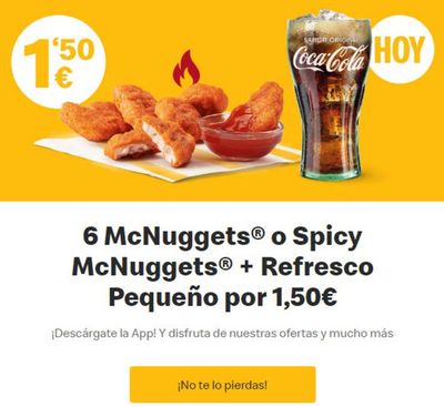 Ofertas de Restauración en Valdemorillo | Hoy 1,50€ de McDonald's | 12/9/2024 - 18/9/2024