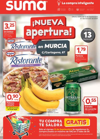 Catálogo Suma Supermercados en Murcia | Nueva apertura! | 13/9/2024 - 1/10/2024