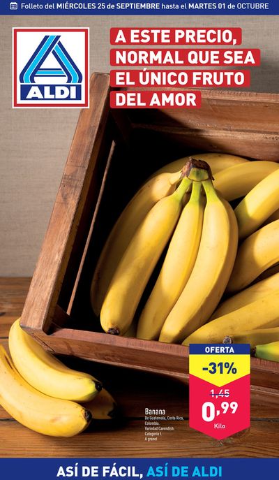 Ofertas de Hiper-Supermercados en Medio Cudeyo | Así de fácil, así de Aldi de ALDI | 25/9/2024 - 1/10/2024