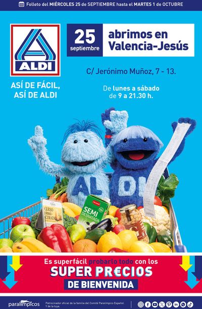 Catálogo ALDI en Valencia | ¡Aldi en Valencia! | 25/9/2024 - 1/10/2024