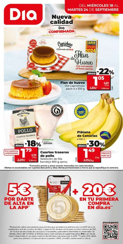 Ofertas de Hiper-Supermercados en Molinos (Madrid) | Nueva Calidad Dia del 18 al 24 de septiembre de Dia | 18/9/2024 - 24/9/2024