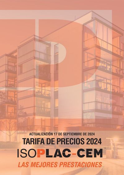 Ofertas de Jardín y Bricolaje en Premià de Dalt | TARIFA DE PRECIOS ISOPLAC-CEM® de Isolana | 18/9/2024 - 30/9/2024