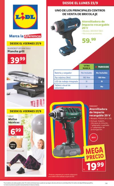 Ofertas de Vuelta al cole en Candelaria | ¡Bazar Lidl! de Lidl | 23/9/2024 - 29/9/2024