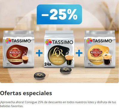 Ofertas de Informática y Electrónica en Centelles | -25% de Tassimo | 19/9/2024 - 30/9/2024