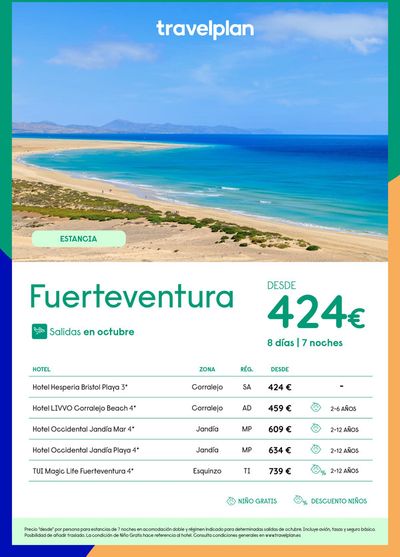 Ofertas de Viajes en Don Benito | Travelplan Fuerteventura de Travelplan | 20/9/2024 - 10/10/2024