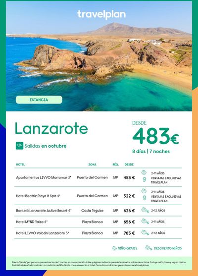 Ofertas de Viajes en Gernika-Lumo | Travelplan Lanzarote de Travelplan | 20/9/2024 - 30/9/2024