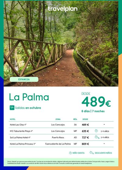 Ofertas de Viajes en Felanitx | Travelplan La Palma de Travelplan | 20/9/2024 - 3/10/2024