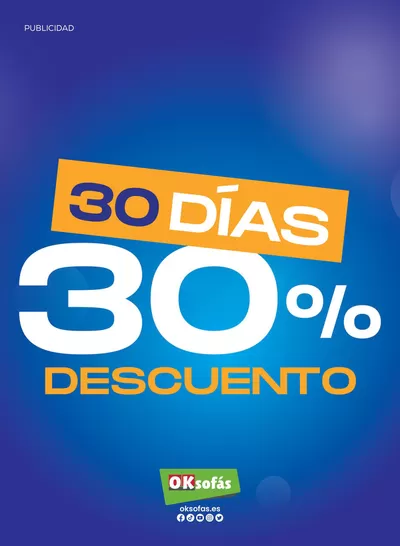 Ofertas de Hogar y Muebles en Abanto Zierbena | 30 días 30% descuento de OKSofas | 1/10/2024 - 31/10/2024