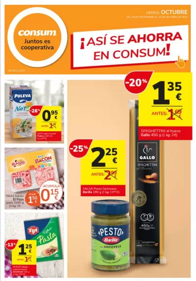 Catálogo Consum en Xirivella | Así se ahorra en Consum! | 30/9/2024 - 23/10/2024