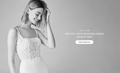 Ofertas de Bodas en Barcelona | 10% off  de Pronovias | 15/10/2024 - 30/10/2024