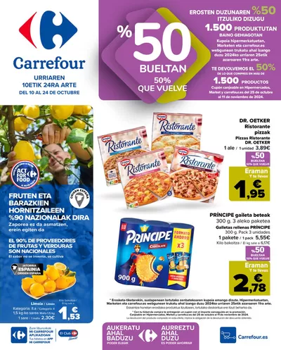 Catálogo Carrefour en Getxo | 50% QUE VUELVE | 10/10/2024 - 24/10/2024