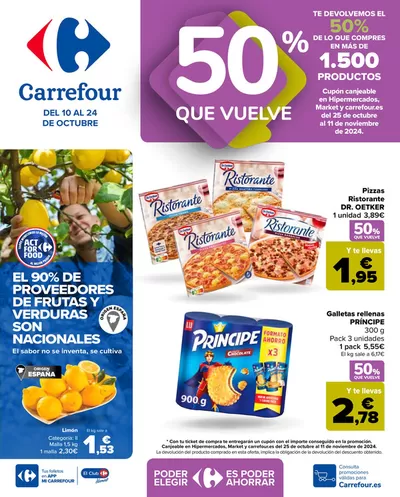 Catálogo Carrefour en Ceuta | 50% QUE VUELVE | 10/10/2024 - 24/10/2024