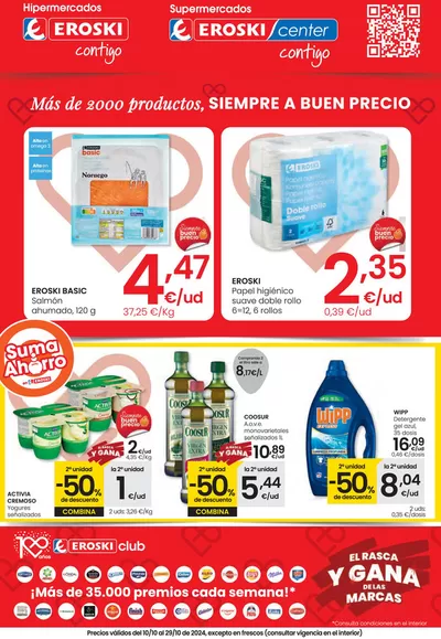 Catálogo Eroski en Torre del Mar | Más de 2000 productos, SIEMPRE A BUEN PRECIO | 10/10/2024 - 29/10/2024